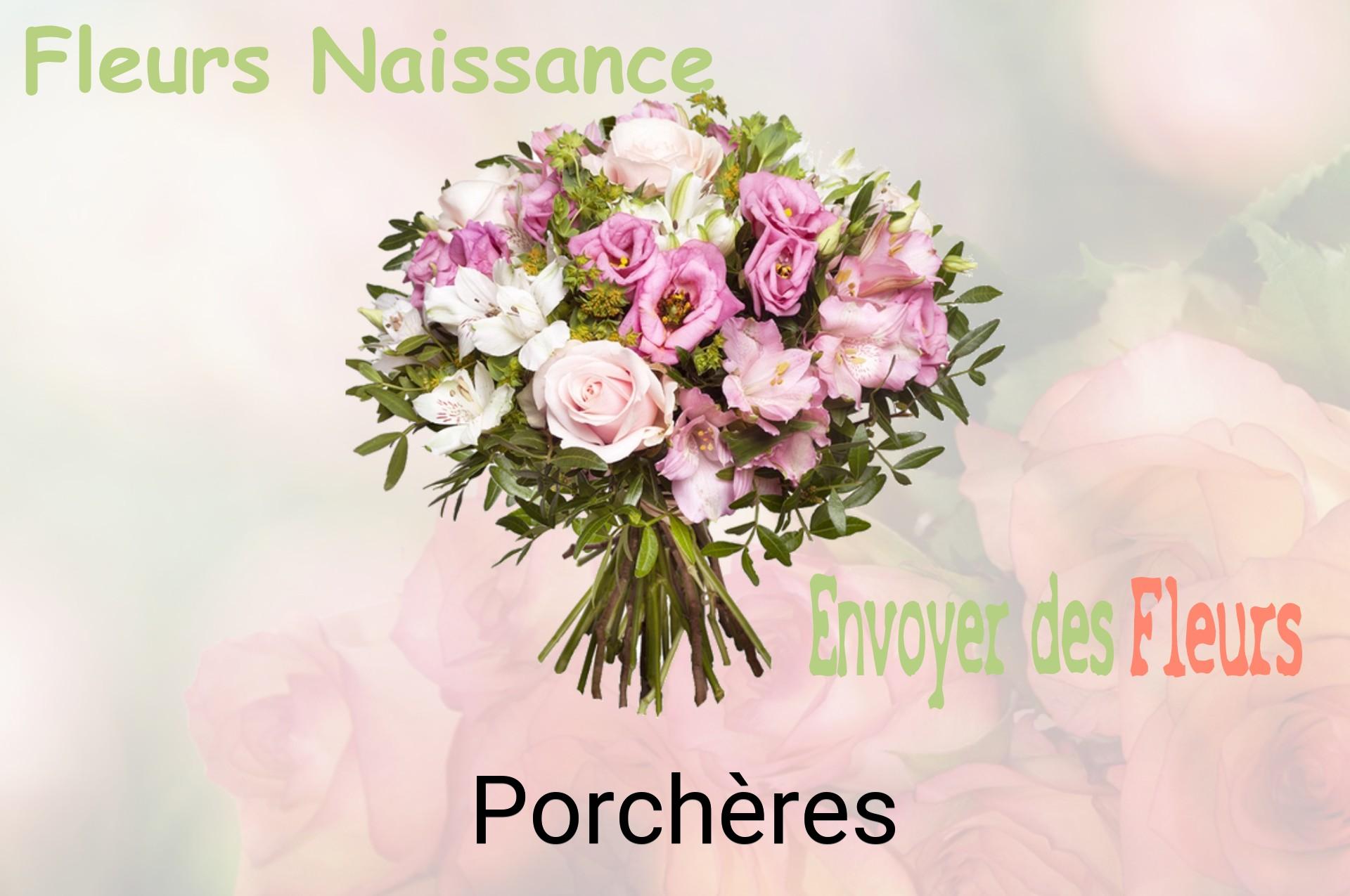Bouquet de fleurs de naissance livré à Porchères